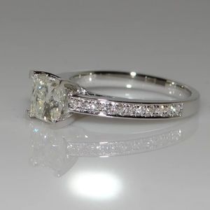 Sterling stamped 925 Silver white sapphire ring